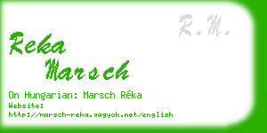 reka marsch business card